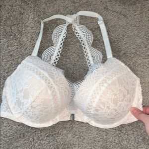 Victoria’s Secret white lace halter push-up